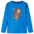 Vidaxl kindershirt met lange mouwen 128 kobaltblauw