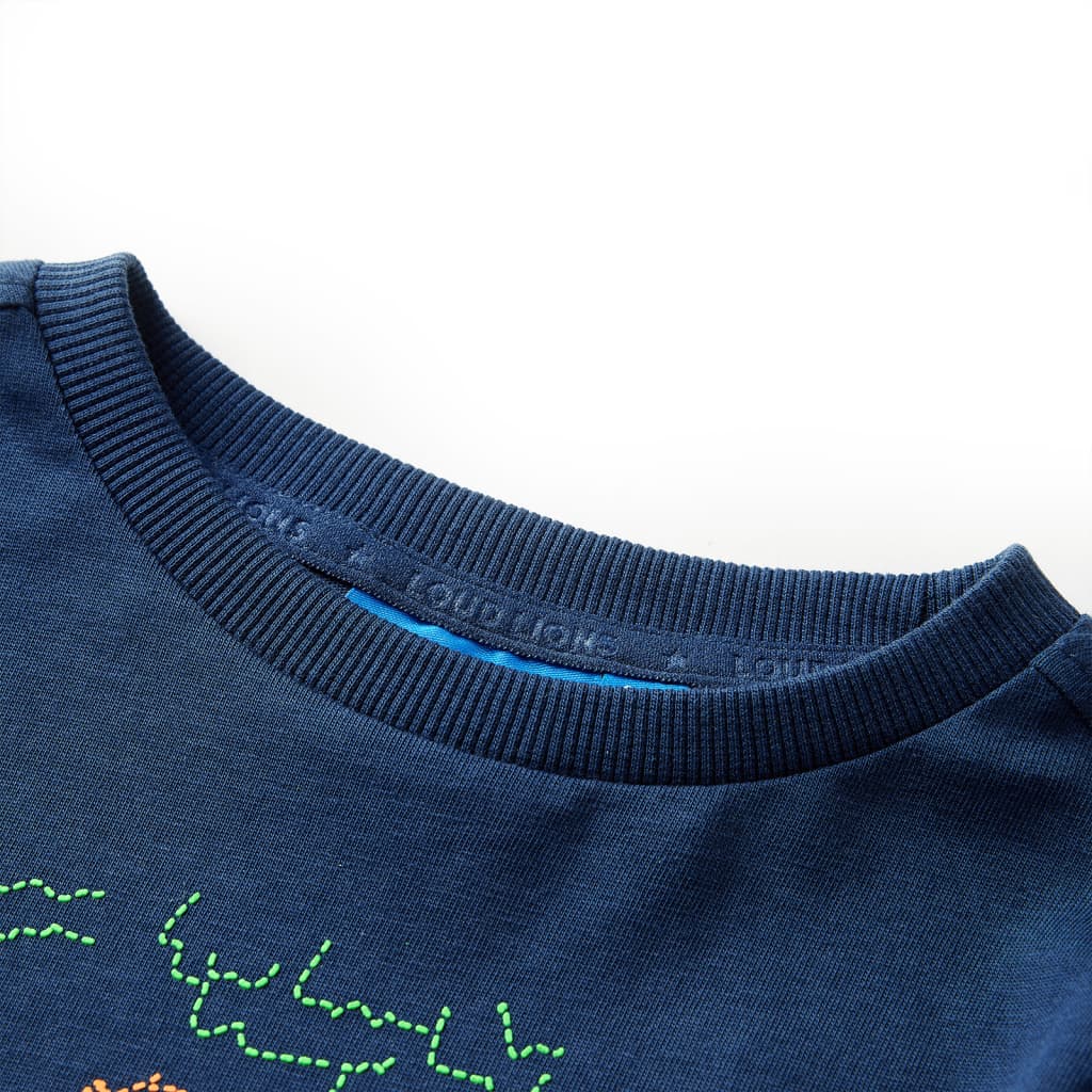 Vidaxl kindershirt met lange mouwen 104 marineblauw