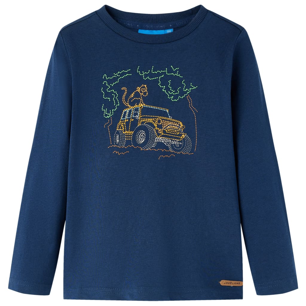 Vidaxl kindershirt met lange mouwen 116 marineblauw