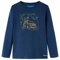 Vidaxl kindershirt met lange mouwen 116 marineblauw