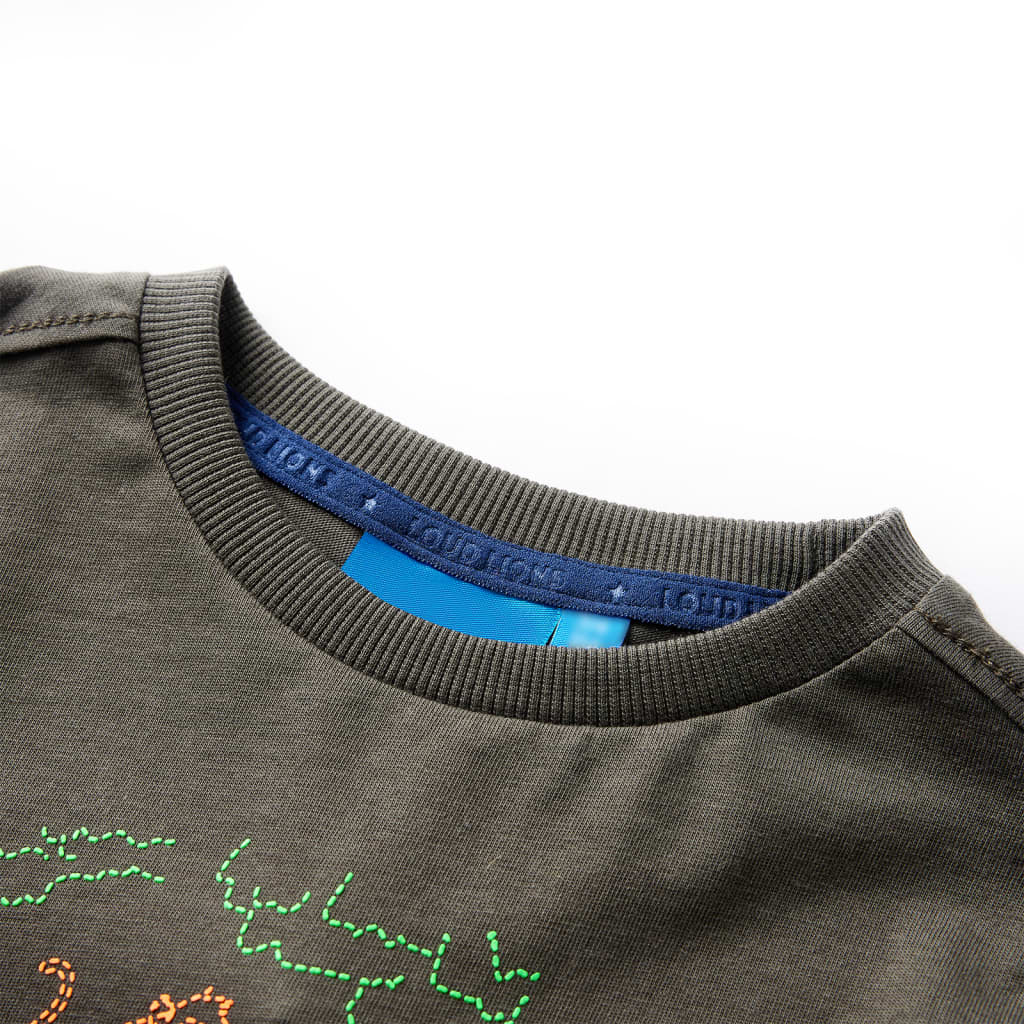 Vidaxl kindershirt met lange mouwen 128 kakikleurig