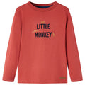 Vidaxl kindershirt met lange mouwen 140 roodbruin