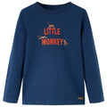 Vidaxl kindershirt met lange mouwen 104 marineblauw