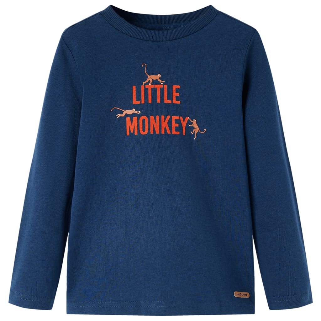 Vidaxl kindershirt met lange mouwen 116 marineblauw