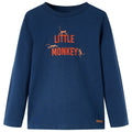 Vidaxl kindershirt met lange mouwen 116 marineblauw