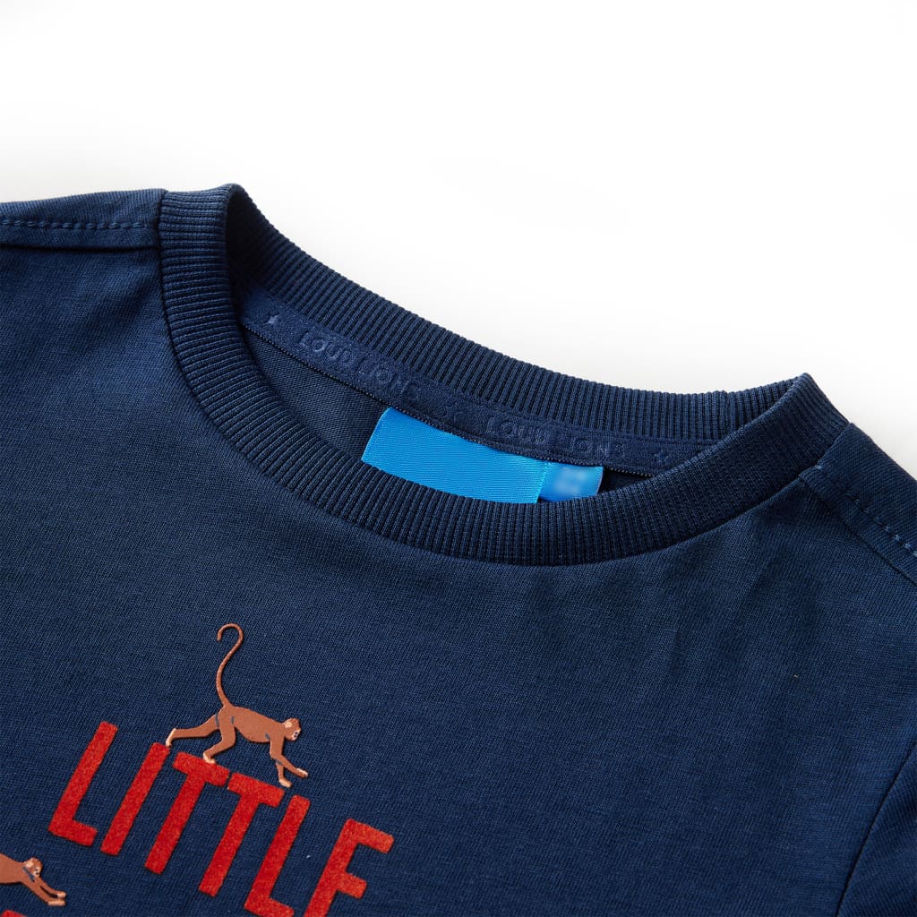 Vidaxl kindershirt met lange mouwen 116 marineblauw