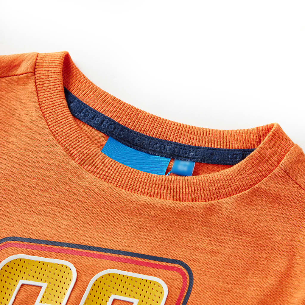 Vidaxl kindershirt met lange mouwen 128 donkeroranje