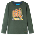Vidaxl kindershirt met lange mouwen 104 donkergroen