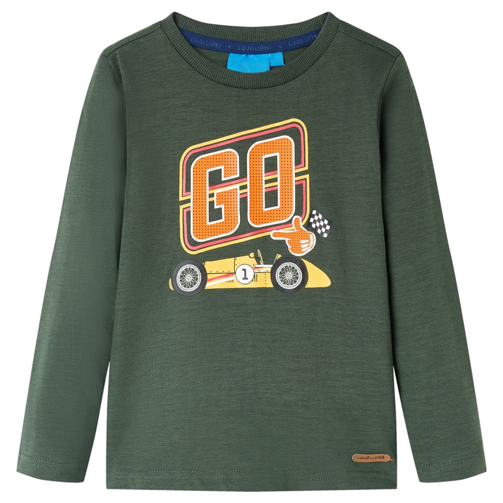 Vidaxl kindershirt met lange mouwen 116 donkergroen