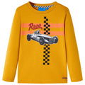 Vidaxl kindershirt met lange mouwen 128 okerkleurig