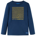 Vidaxl kindershirt met lange mouwen 92 marineblauw