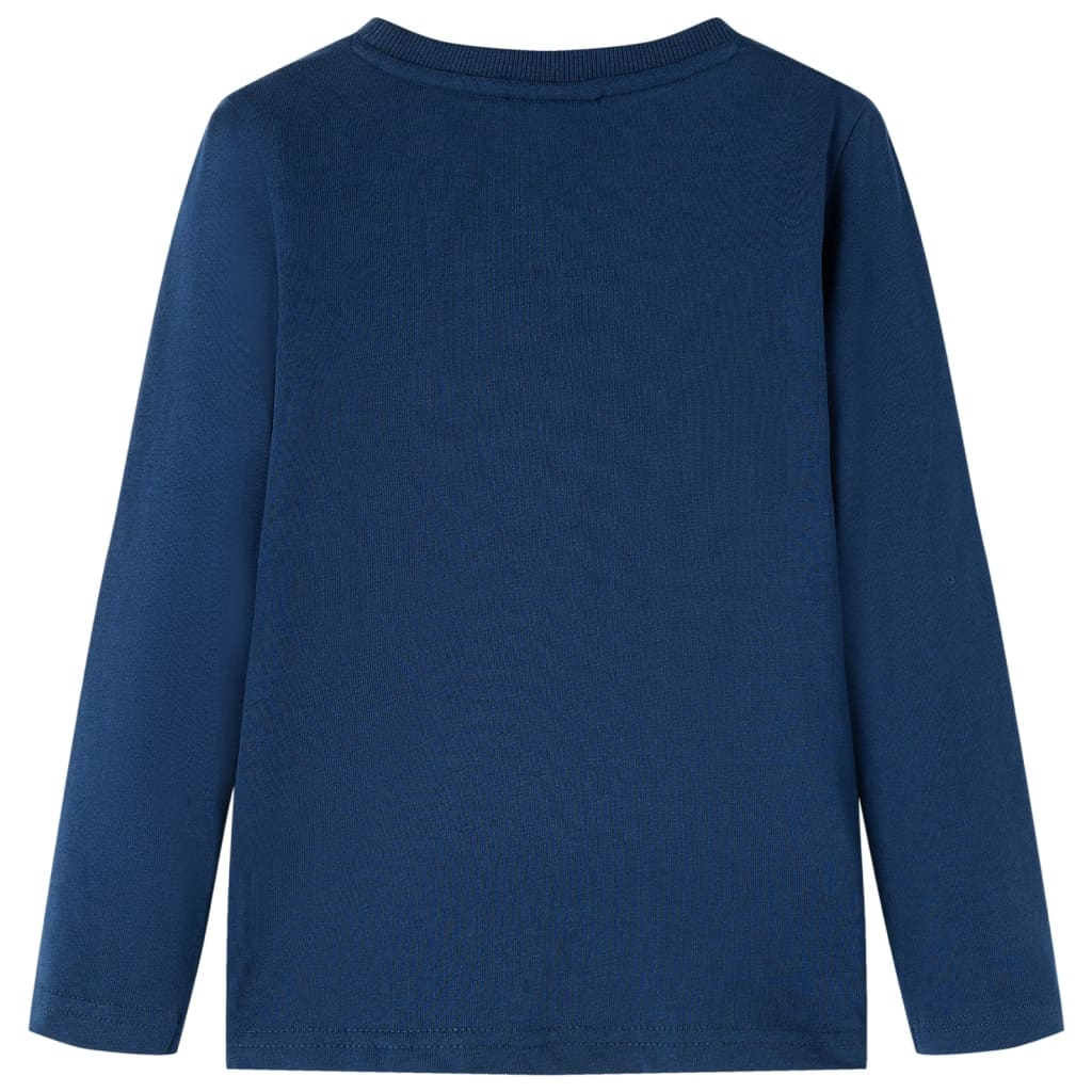 Vidaxl kindershirt met lange mouwen 92 marineblauw