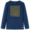 Vidaxl kindershirt met lange mouwen 116 marineblauw