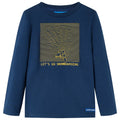 Vidaxl kindershirt met lange mouwen 128 marineblauw