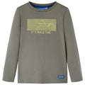 Vidaxl kindershirt met lange mouwen 104 kakikleurig