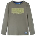 Vidaxl kindershirt met lange mouwen 116 kakikleurig