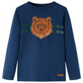 Vidaxl kindershirt met lange mouwen 104 marineblauw