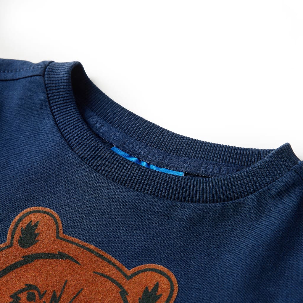 Vidaxl kindershirt met lange mouwen 128 marineblauw