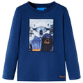 Vidaxl kindershirt met lange mouwen 92 jeansblauw