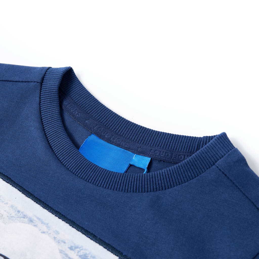 Vidaxl kindershirt met lange mouwen 116 jeansblauw