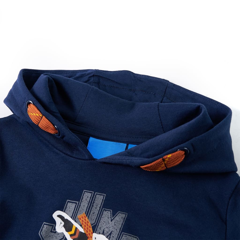 Vidaxl kindertrui met capuchon 104 marineblauw