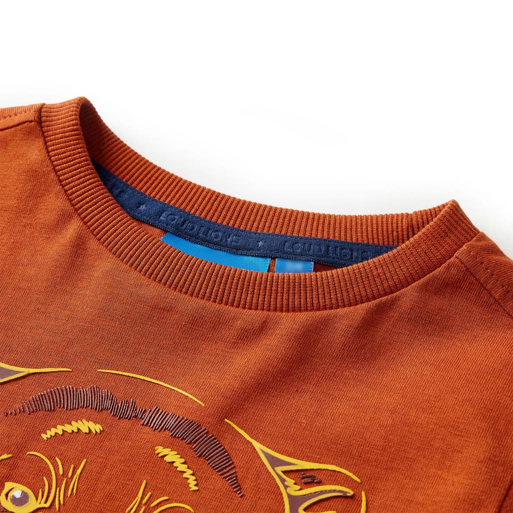 Vidaxl kindershirt met lange mouwen 104 lichtroestkleurig