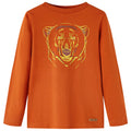 Vidaxl kindershirt met lange mouwen 128 lichtroestkleurig