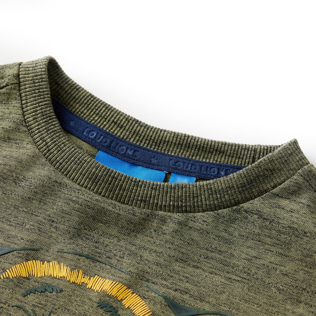 Vidaxl kindershirt met lange mouwen 104 gemêleerd kakikleurig