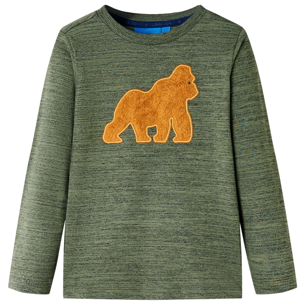 Vidaxl kindershirt met lange mouwen 104 gemêleerd kakikleurig