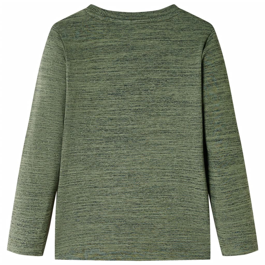 Vidaxl kindershirt met lange mouwen 116 gemêleerd kakikleurig