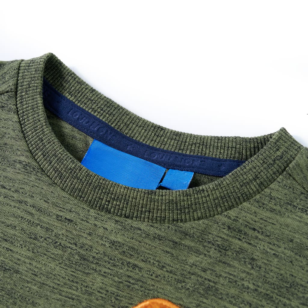 Vidaxl kindershirt met lange mouwen 116 gemêleerd kakikleurig