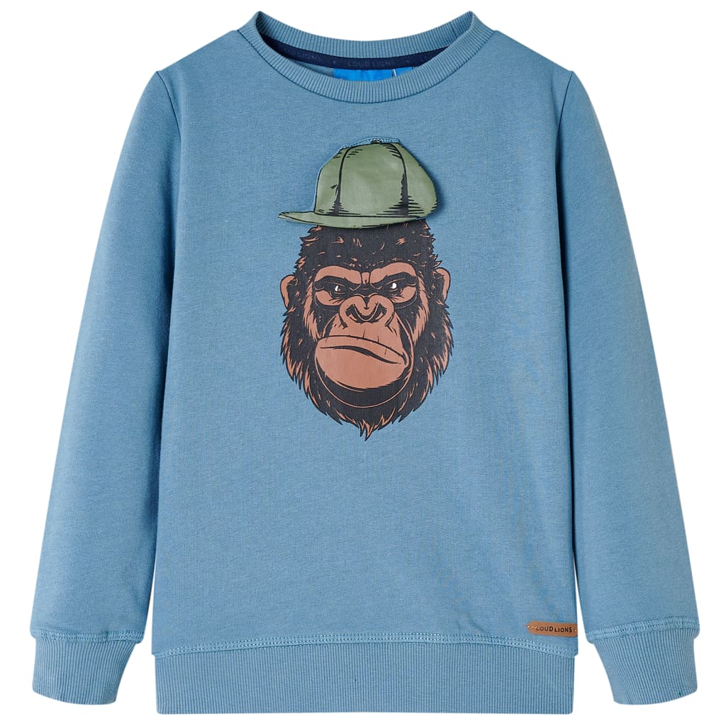 Vidaxl kindertrui 128 middelblauw