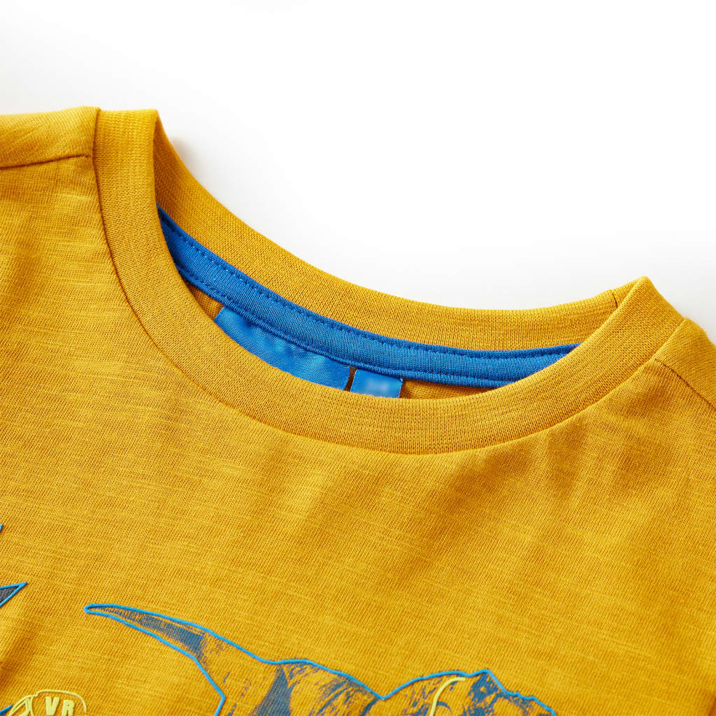 Vidaxl kindershirt met lange mouwen 104 okerkleurig