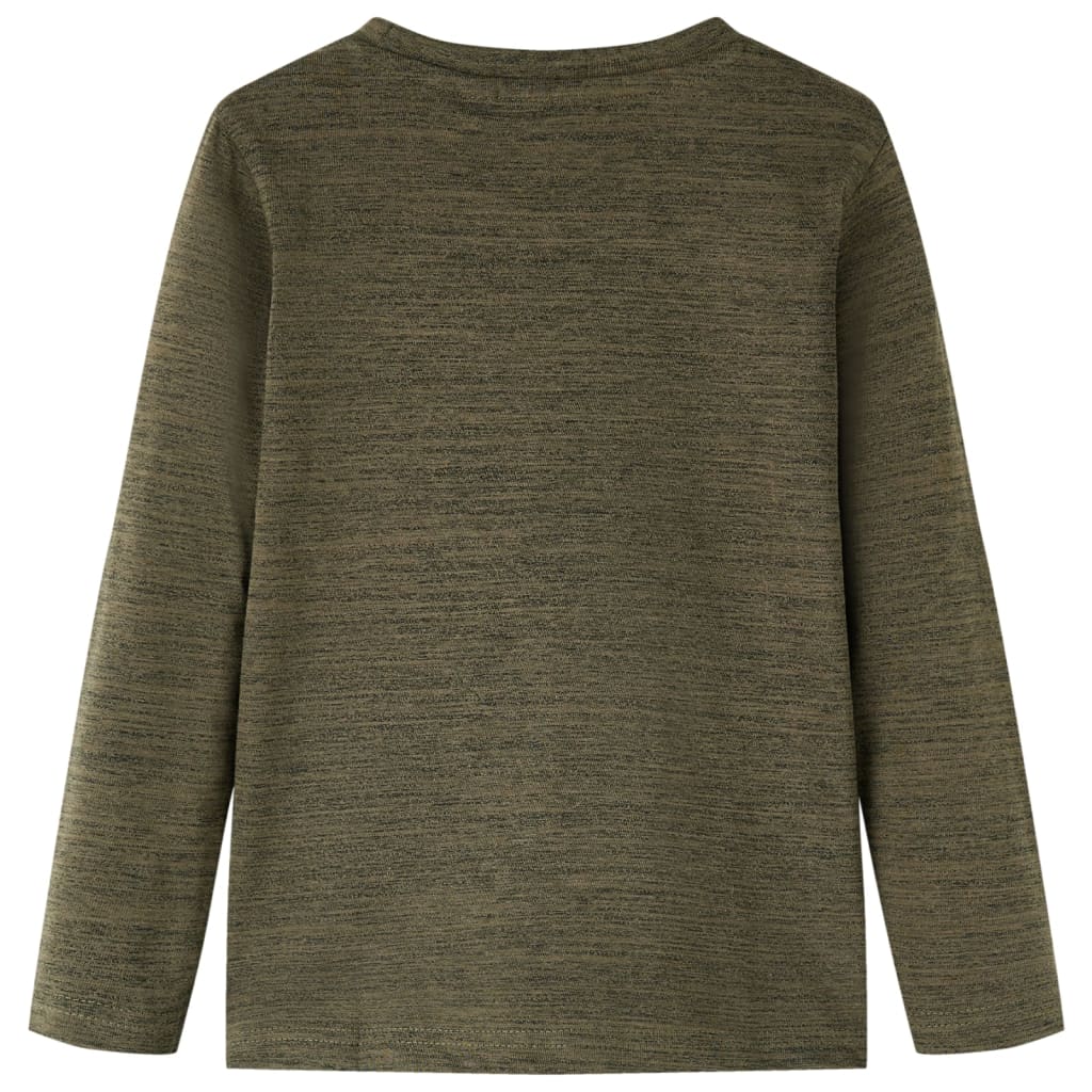 Vidaxl kindershirt met lange mouwen 128 gemêleerd kakikleurig