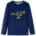 Vidaxl kindershirt met lange mouwen 104 marineblauw