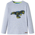 Vidaxl kindershirt met lange mouwen 104 gemêleerd grijs