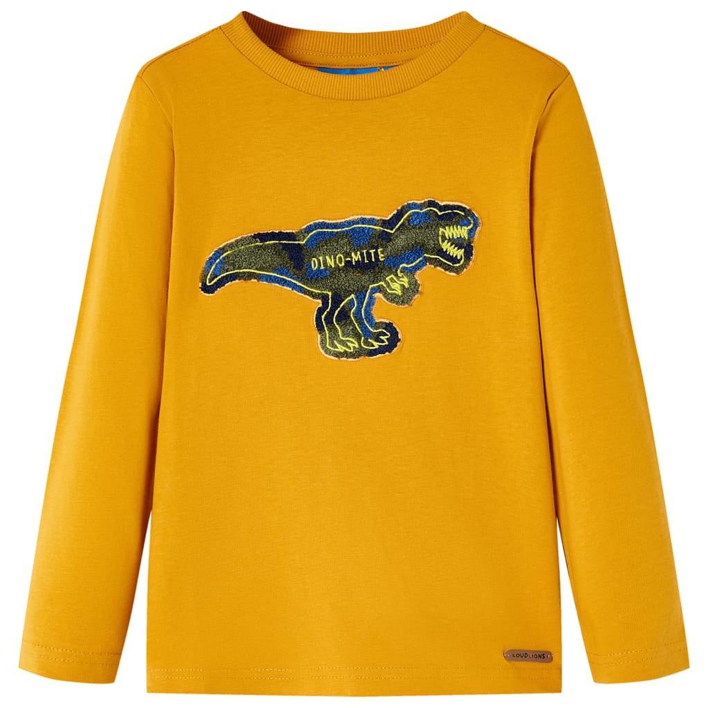 Vidaxl kindershirt met lange mouwen 128 okerkleurig