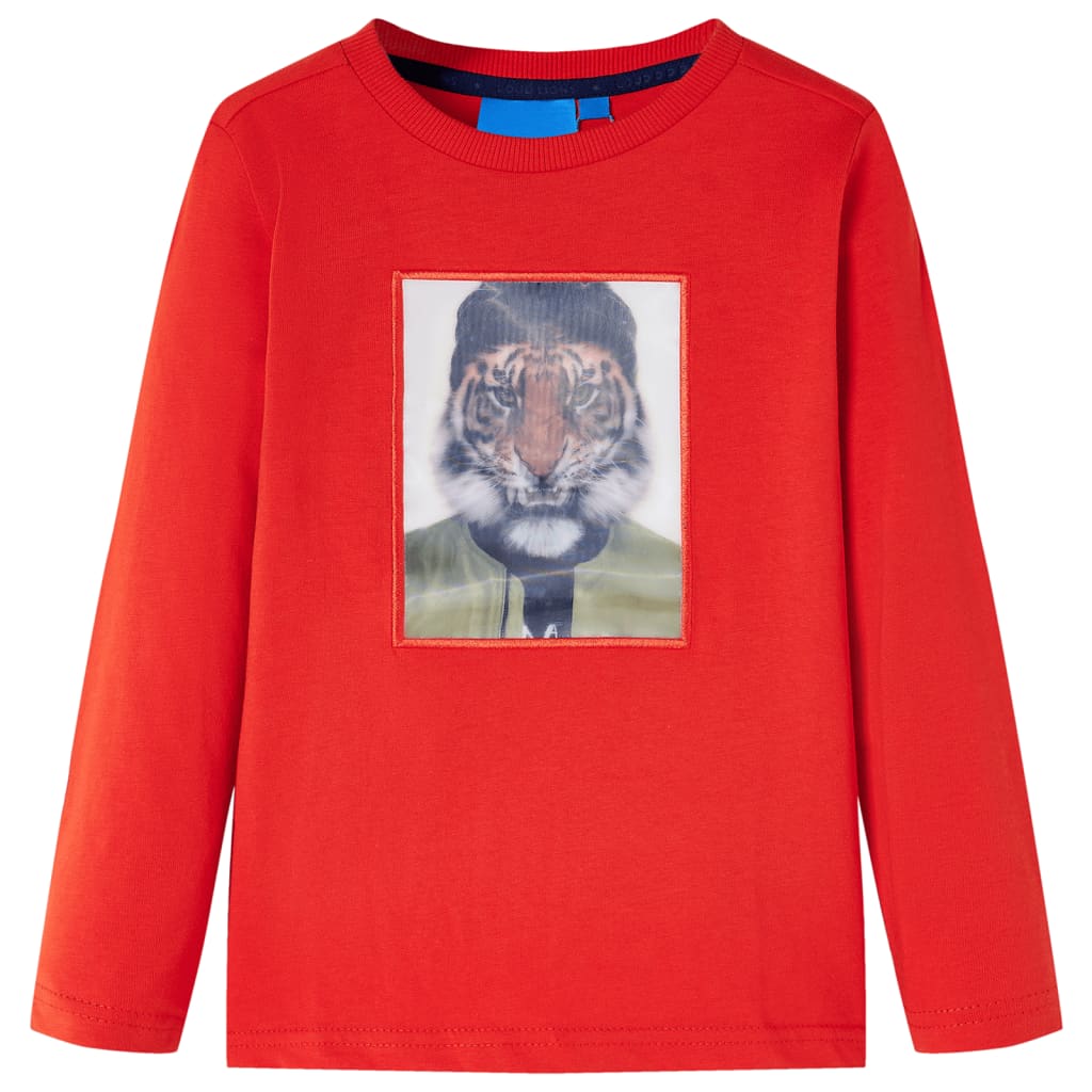 Vidaxl kindershirt met lange mouwen 128 rood