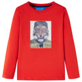 Vidaxl kindershirt met lange mouwen 128 rood