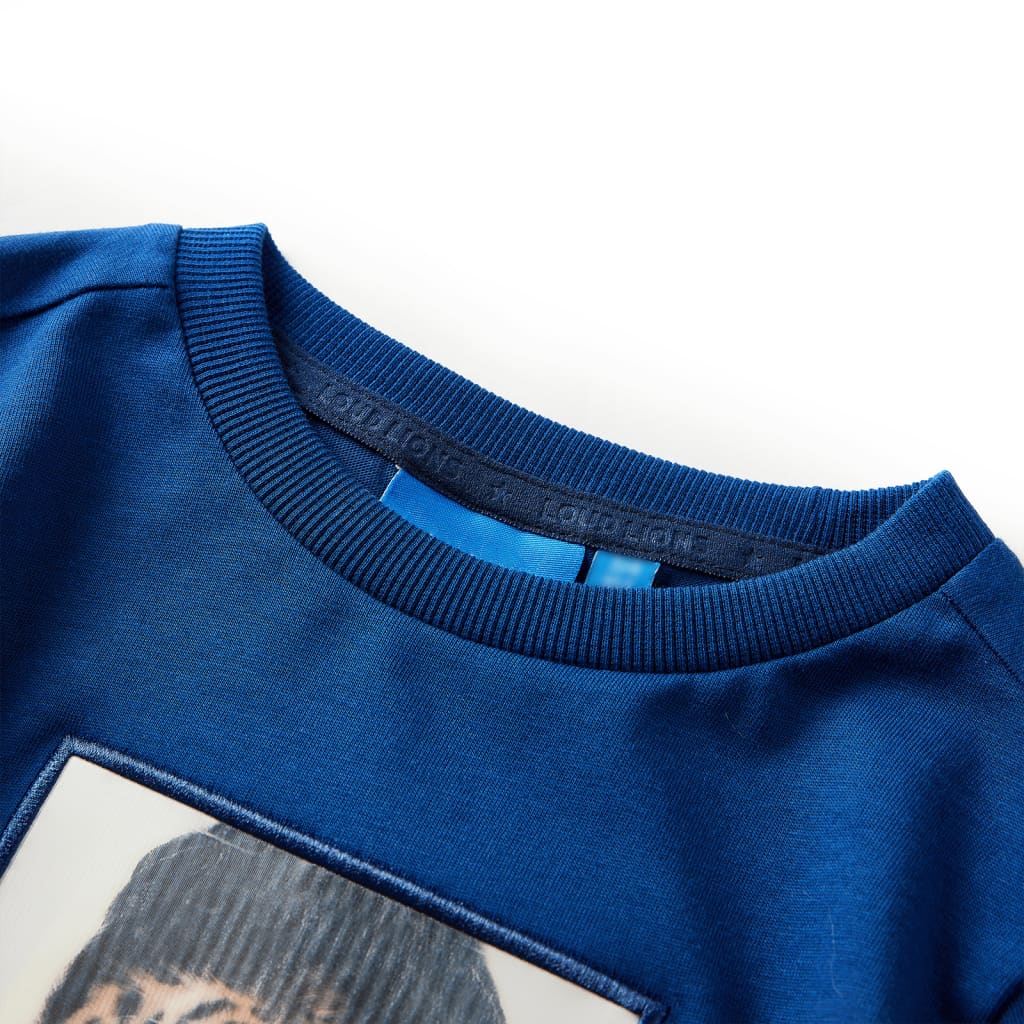 Vidaxl kindershirt met lange mouwen 128 donkerblauw