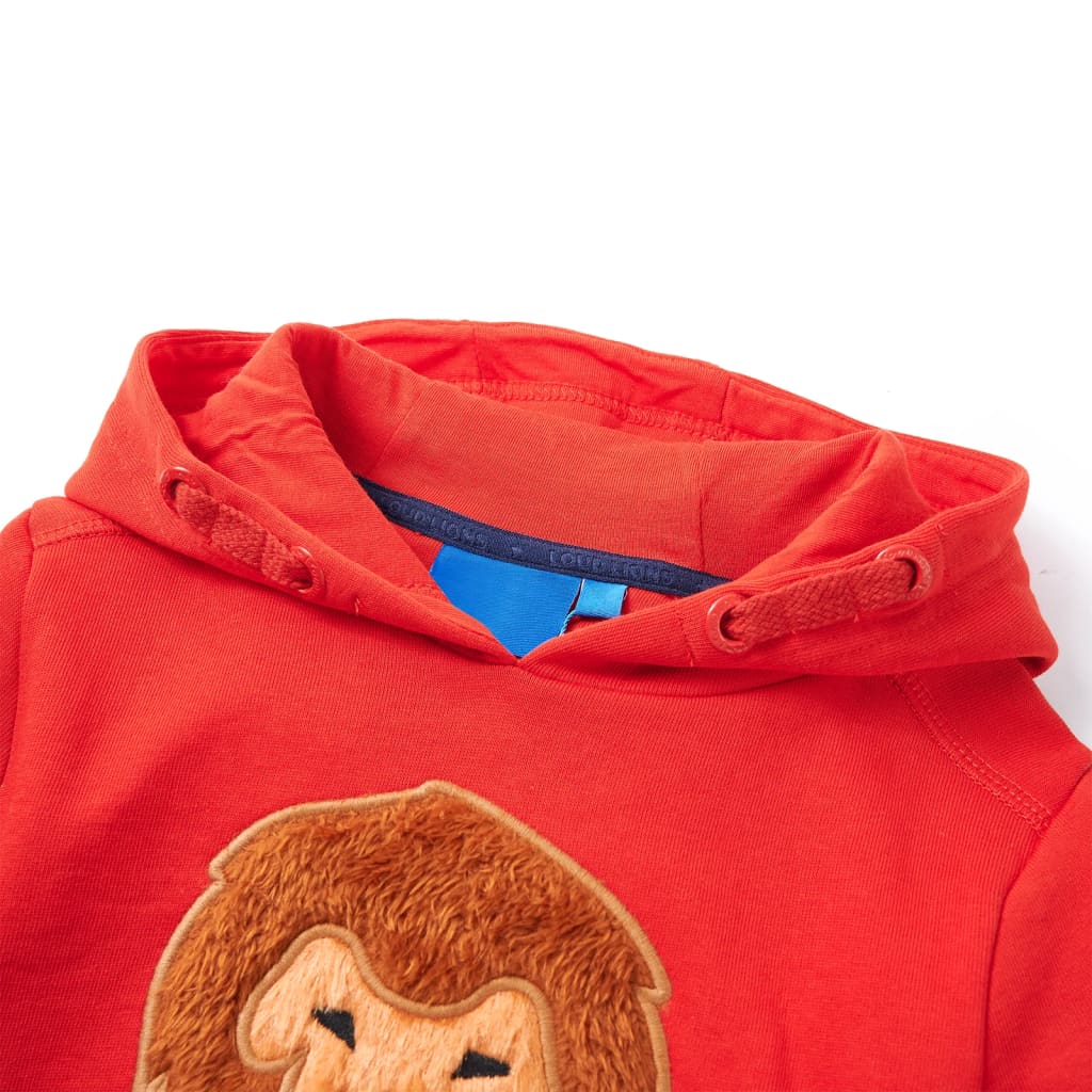 Vidaxl kindertrui met capuchon 116 rood