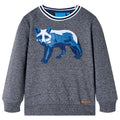 Vidaxl kindertrui 128 gemêleerd marineblauw