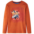 Vidaxl kindershirt met lange mouwen 104 lichtroestkleurig