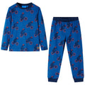 Vidaxl kinderpyjama met lange mouwen 92 petroleumkleurig