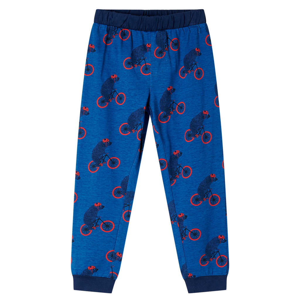 Vidaxl kinderpyjama met lange mouwen 92 petroleumkleurig