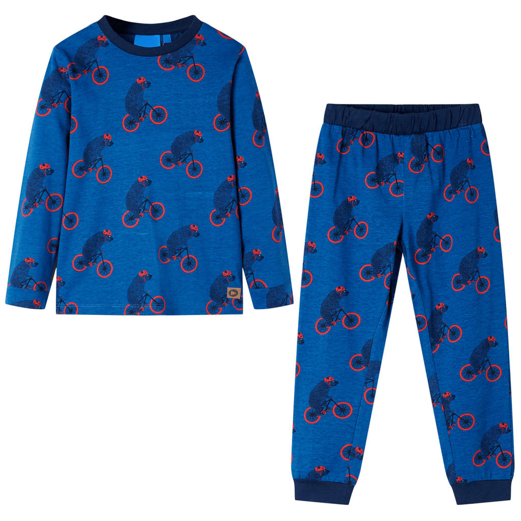 Vidaxl kinderpyjama met lange mouwen 116 petroleumkleurig