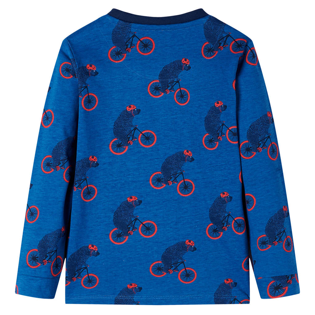 Vidaxl kinderpyjama met lange mouwen 128 petroleumkleurig