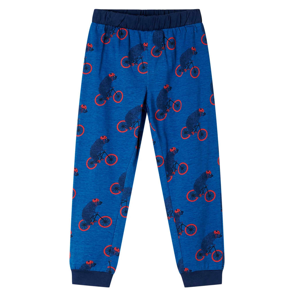 Vidaxl kinderpyjama met lange mouwen 128 petroleumkleurig