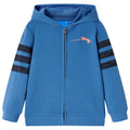 Vidaxl kindervest met capuchon 104 blauw
