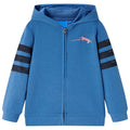 Vidaxl kindervest met capuchon 116 blauw